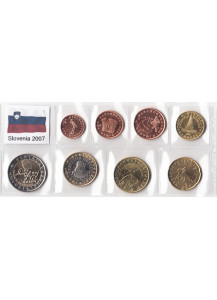 SLOVENIA 2007 Serie 8 monete in euro  Fior di Conio